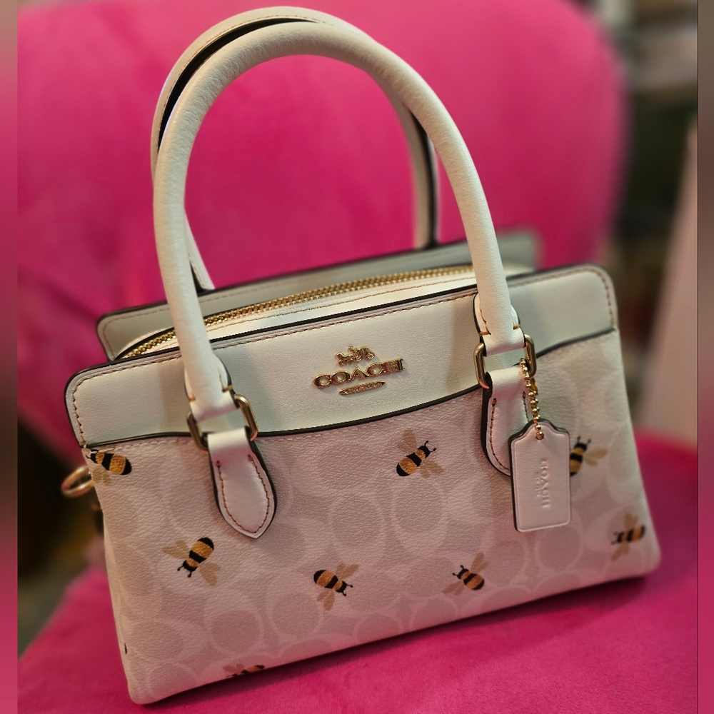 Coach Mini Darcie Bee Print